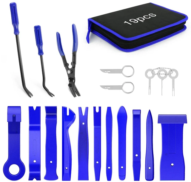 Main image of GRC-49 19Pcs Trim Removal Tool Set & Clip Plier Upholstery Remover Nylon Car Panel Removal Set with Portable Storage Bag