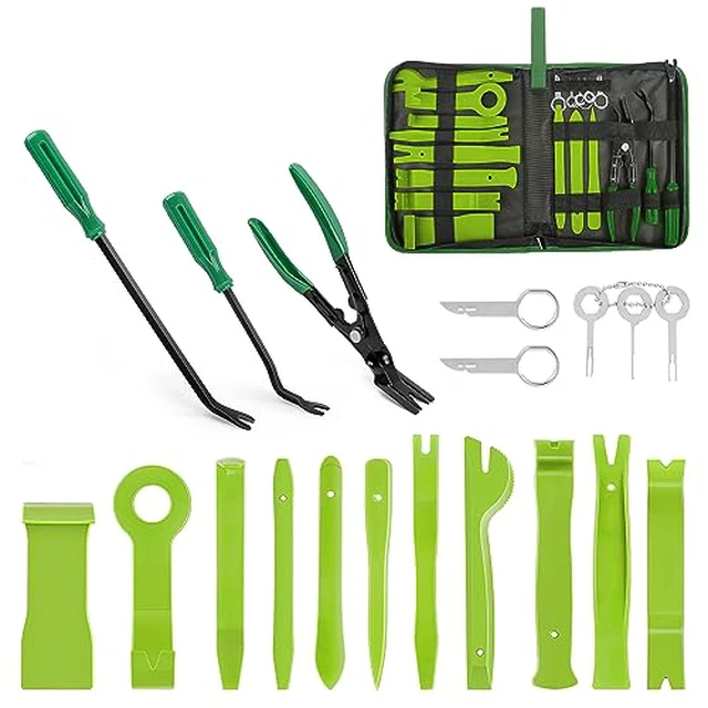 Alt view image 3 of 5 - GRC-49 19Pcs Trim Removal Tool Set & Clip Plier Upholstery Remover Nylon Car Panel Removal Set with Portable Storage Bag