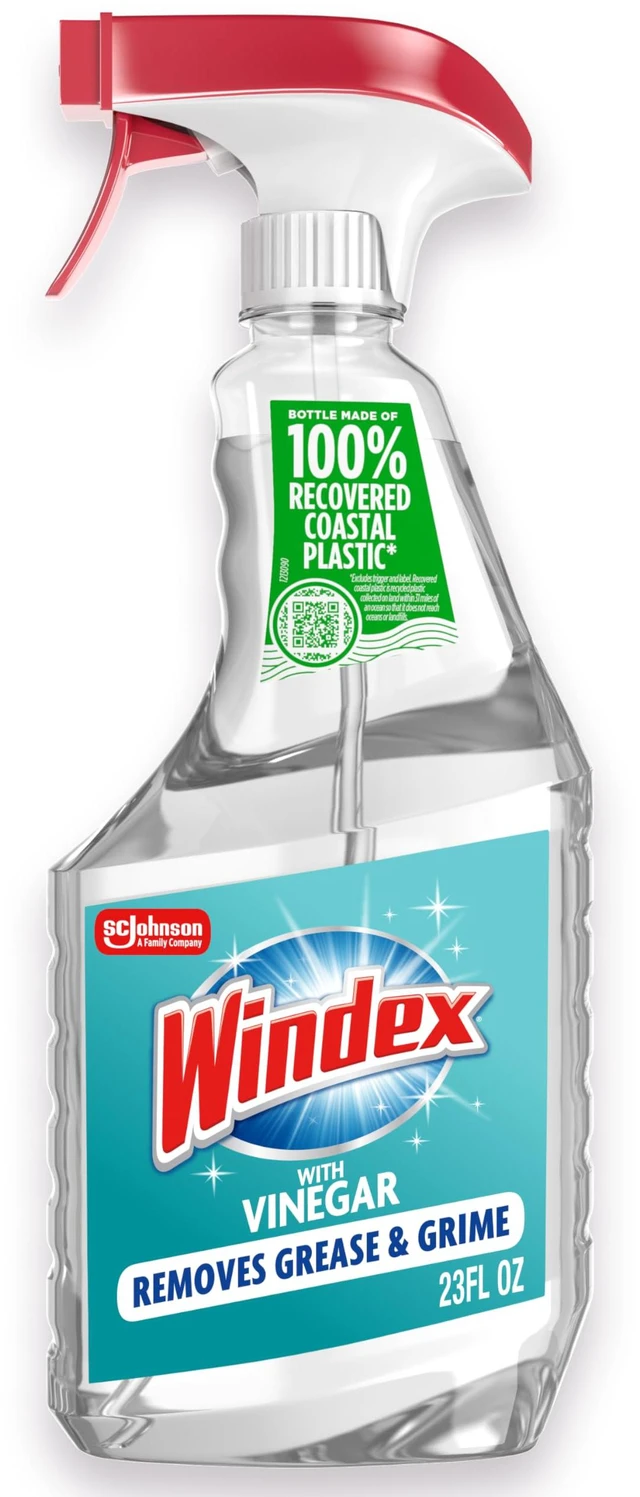 Main image of Windex Vinegar Glass and Window Cleaner, 23 oz, Removes Grease and Grime