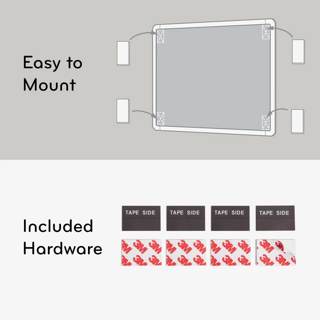 Alt view image 3 of 6 - U Brands Contempo Magnetic Mini Whiteboard, 8.5" x 11", White Modern Frame, Dry Erase Board for Fridge & Locker, Includes Marker & Magnet