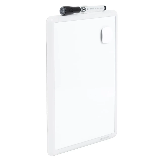 Alt view image 4 of 6 - U Brands Contempo Magnetic Mini Whiteboard, 8.5" x 11", White Modern Frame, Dry Erase Board for Fridge & Locker, Includes Marker & Magnet