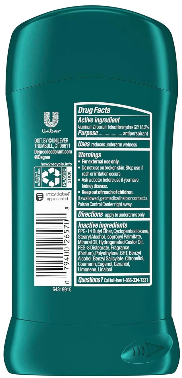Alt view image 6 of 6 - Degree Men Dry Protection Antiperspirant Sport 2.7oz