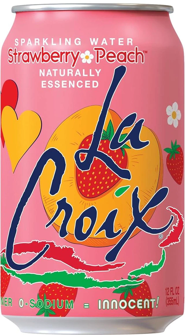 Alt view image 2 of 6 - La Croix Sparkling Water Strawberry Peach 12 Fl Oz 8-Pack