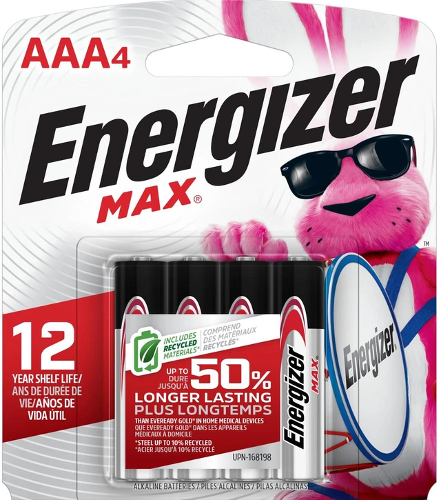 Main image of Energizer MAX AAA Alkaline Batteries 4 Pack