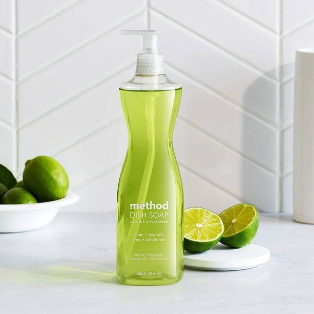 Alt view image 4 of 5 - Method Dish Soap, Lime + Sea Salt, Tough on Grease, 18Fl Oz (Pack of 1)