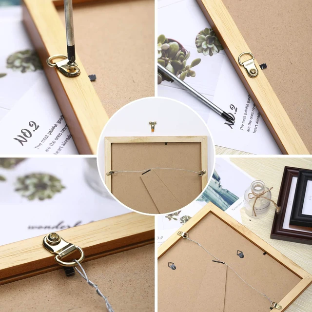 Alt view image 5 of 7 - Mr. Pen Picture Hanging Kit, 310 Pcs, Gold, Assorted Hooks, Nails, Sawtooth Hangers, D-Rings, Steel Wire, Ring Hooks, Wall Mount Hardware for Frames, Canvas, Decor