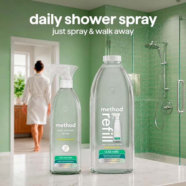 Alt view image 3 of 7 - Method Daily Shower Cleaner Refill 68 fl oz, Eucalyptus Mint