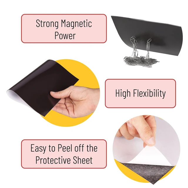 Alt view image 3 of 6 - Mr. Pen Adhesive Magnetic Sheets, 4" x 6", 10 Pack