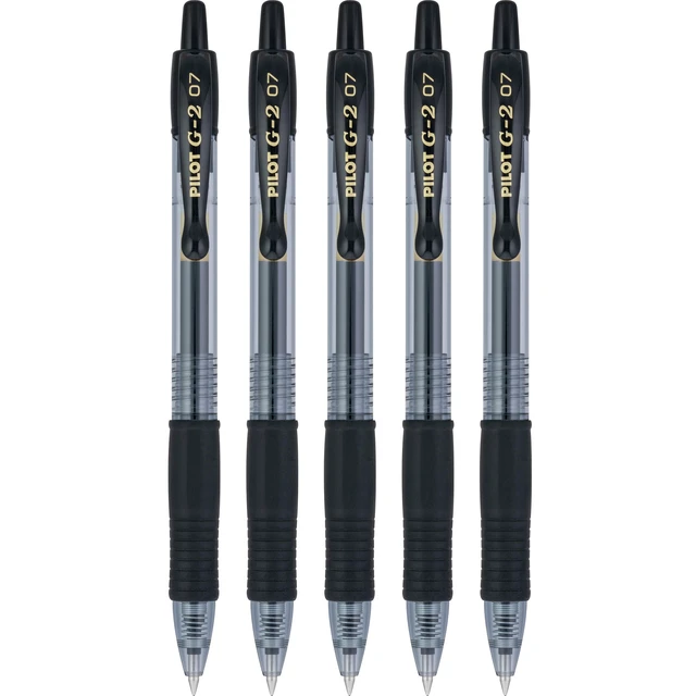 Alt view image 2 of 6 - Pilot G2 Premium Gel Pens, Fine Point 0.7mm, Black Ink, 5-Pack