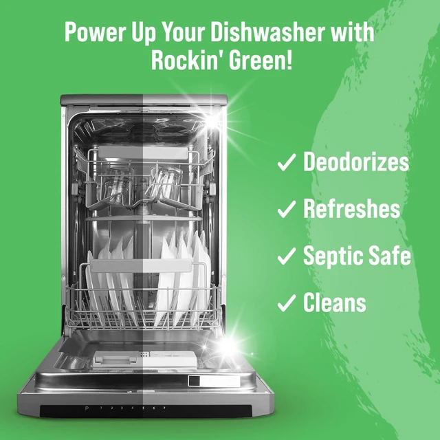 Alt view image 7 of 7 - Rockin' Green Dishwasher Cleaner Citrus Lime Tablets 8 Pack