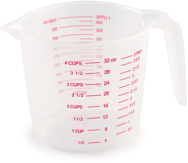 Main image of Norpro 4-Cup Plastic Measuring Cup, Multicolor