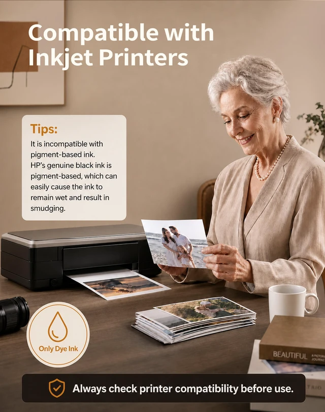 Alt view image 3 of 7 - Uinkit Photo Paper Glossy Double Sided 8.5x11 Inkjet 37lb 140gsm Dye Ink Photo Picture Flyer Calendar Magazine CD Cover Letter (40 Sheets)