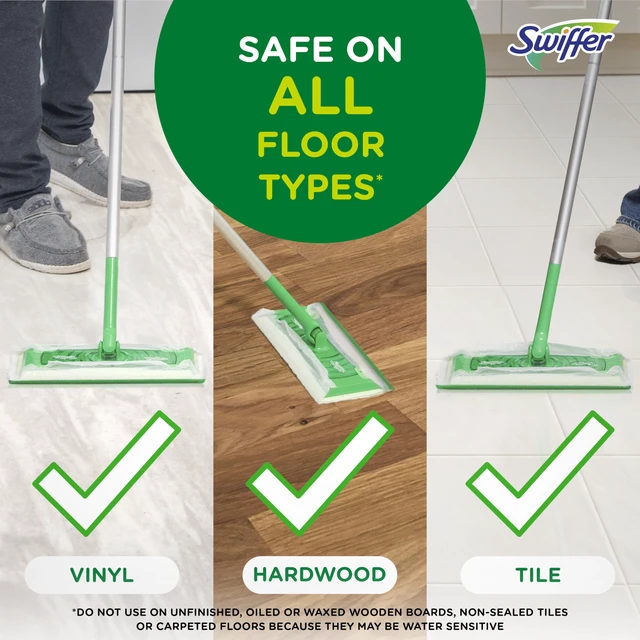 Alt view image 6 of 7 - Swiffer Sweep + Mop Wet Pads Refill, Lavender, 24ct, Multi-Surface Floor Wipes for Dirt, Dust, Hair, Home, Bathroom, Kitchen