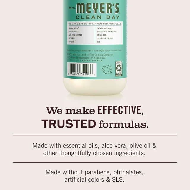 Alt view image 4 of 6 - Mrs. Meyer's Clean Day Hand Soap Basil Scent, 12.5 Fl Oz