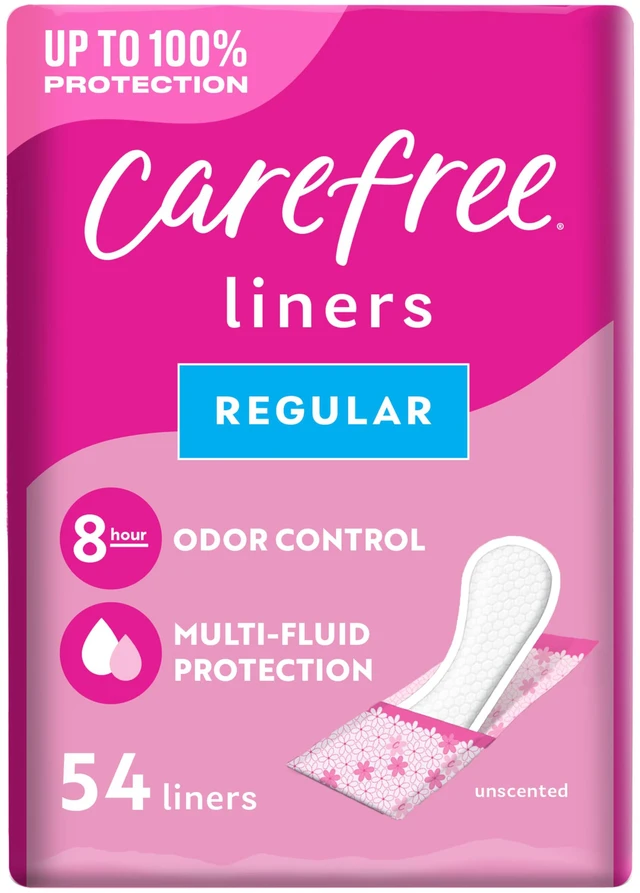 Main image of Carefree Panty Liners Regular Wrapped Unscented 54Ct