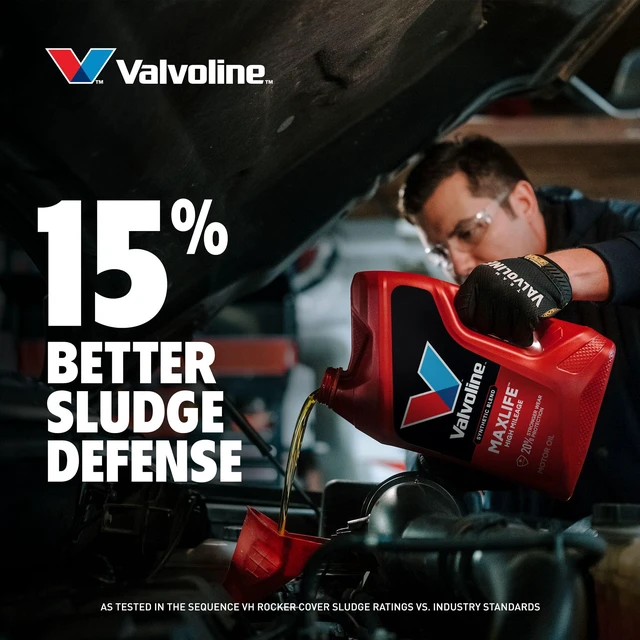 Alt view image 2 of 6 - Valvoline High Mileage with MaxLife Technology SAE 10W-40 Synthetic Blend Motor Oil, 5 QT