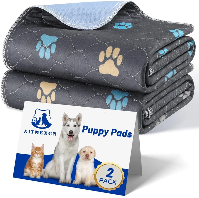 Main image of Aitmexcn 2 Pack Reusable Washable Pee Pads for Dogs, 18"x24" Puppy Training Pads