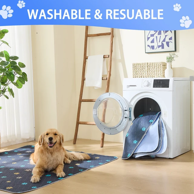 Alt view image 4 of 6 - Aitmexcn 2 Pack Reusable Washable Pee Pads for Dogs, 18"x24" Puppy Training Pads