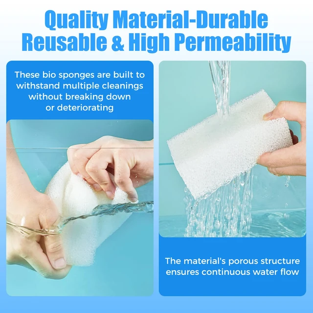 Alt view image 4 of 7 - AQUANEAT 6-Pack Replacement Filter Sponge Pads for AquaClear 70, Aquarium Foam Insert