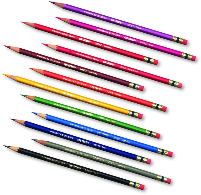 Alt view image 5 of 6 - Prismacolor Col-Erase Erasable Colored Pencils, 12 Pack