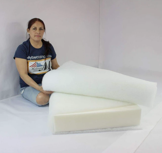 Alt view image 6 of 6 - Mybecca 36x72 Inch (2 Yard) Quilt Batting Multipurpose Dacron Fiber Polyester Wadding Fabric Loft Upholstery Grade Padding