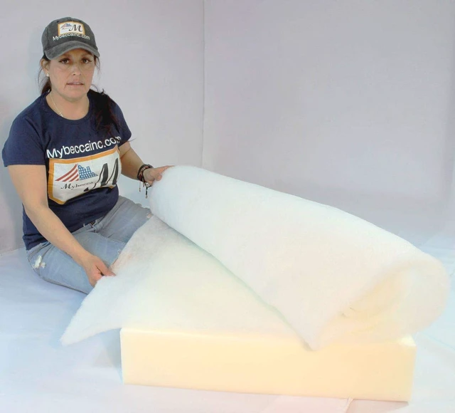 Alt view image 5 of 6 - Mybecca 36x72 Inch (2 Yard) Quilt Batting Multipurpose Dacron Fiber Polyester Wadding Fabric Loft Upholstery Grade Padding