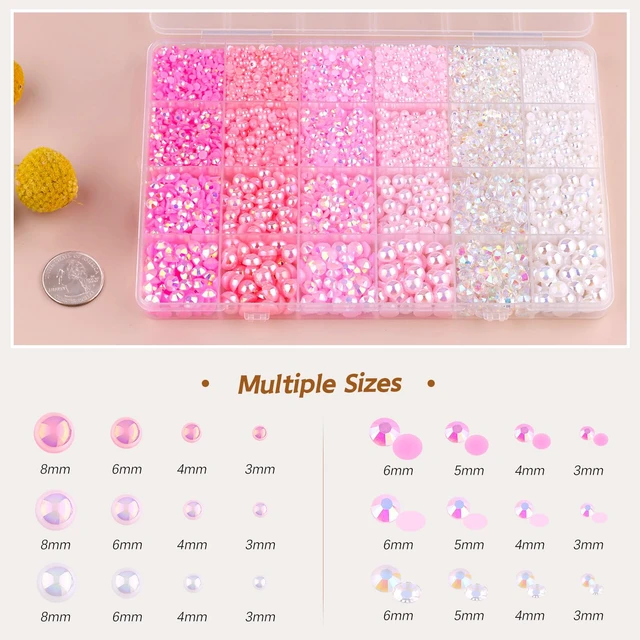 Alt view image 5 of 6 - 14000PCS Flatback Pearls and Pink Rhinestones Bedazzling Kit
