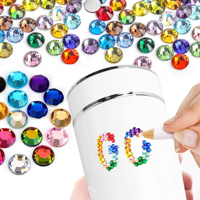 Alt view image 6 of 7 - 56000Pcs 56 Colors 3mm Resin Jelly Flatback Rhinestones for Bedazzling, Crafting, Nail Art, Diamond Art, Clothing