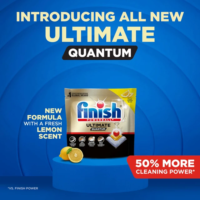 Alt view image 5 of 6 - Finish Ultimate Quantum Dishwasher Pods, Lemon Scent, 21ct