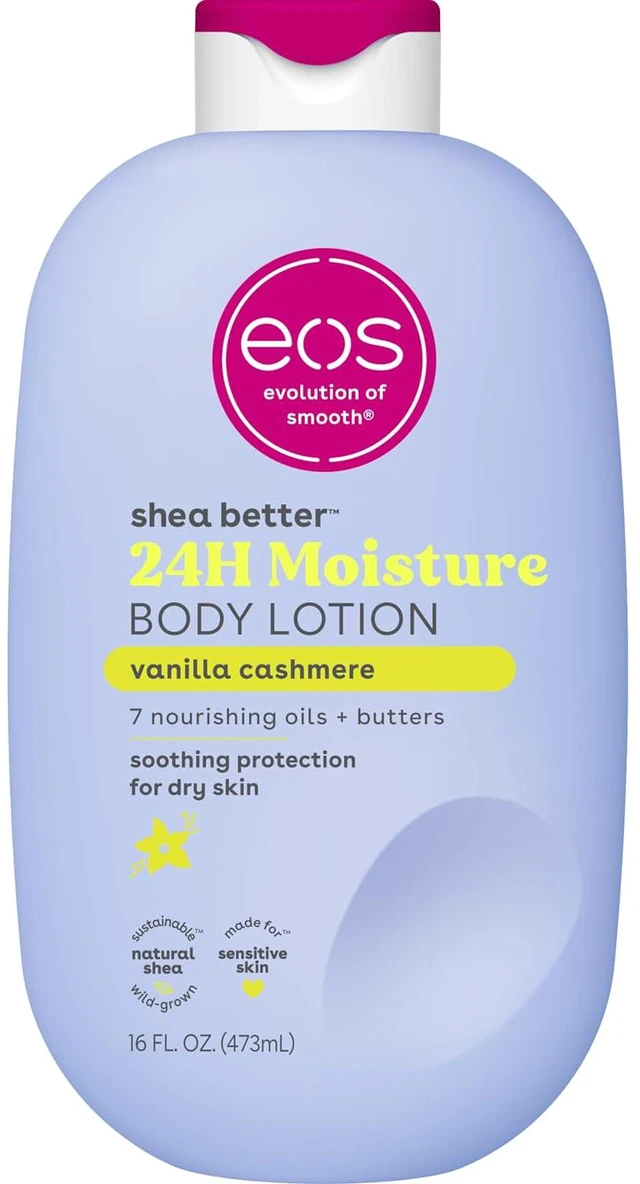 Main image of Eos Shea Better Body Lotion Vanilla Cashmere, 24-Hour Moisture, 16fl oz