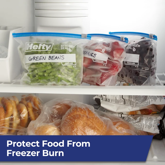 Alt view image 6 of 6 - Hefty Slider Freezer Bags, Quart Size, 74ct