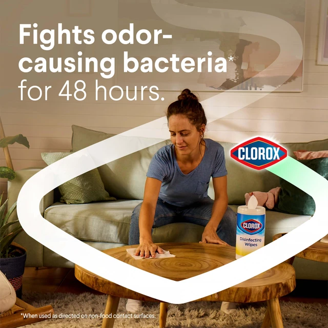 Alt view image 4 of 6 - Clorox Disinfecting Cleaning Wipes Flex Pack, Bleach Free, Crisp Lemon, 75 Count (Pack May Vary)