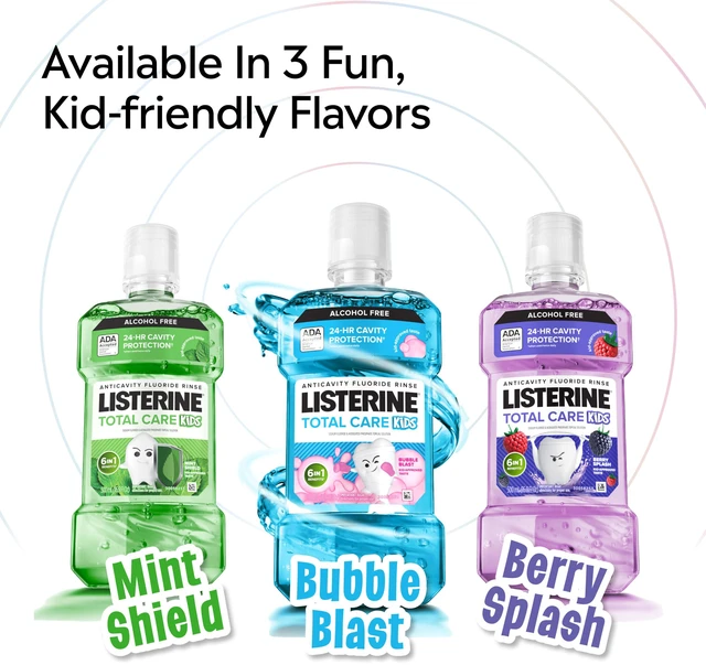 Alt view image 5 of 6 - Listerine Total Care Kids Mouthwash, Berry, 16.9 fl. oz/500 mL