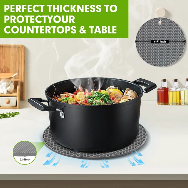 Alt view image 6 of 6 - Silicone Trivets for Hot Dishes, Food-Grade Silicone, BPA Free 4PCS