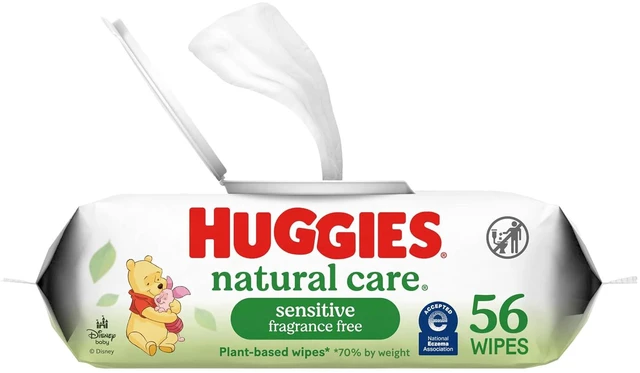 Main image of Huggies Natural Care Sensitive Baby Wipes, Unscented, 1 Pack, 56 Wipes