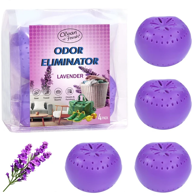 Main image of 4 Pack Baking Soda Deodorizers, Lavender Scent Shoe Deodorizer Balls