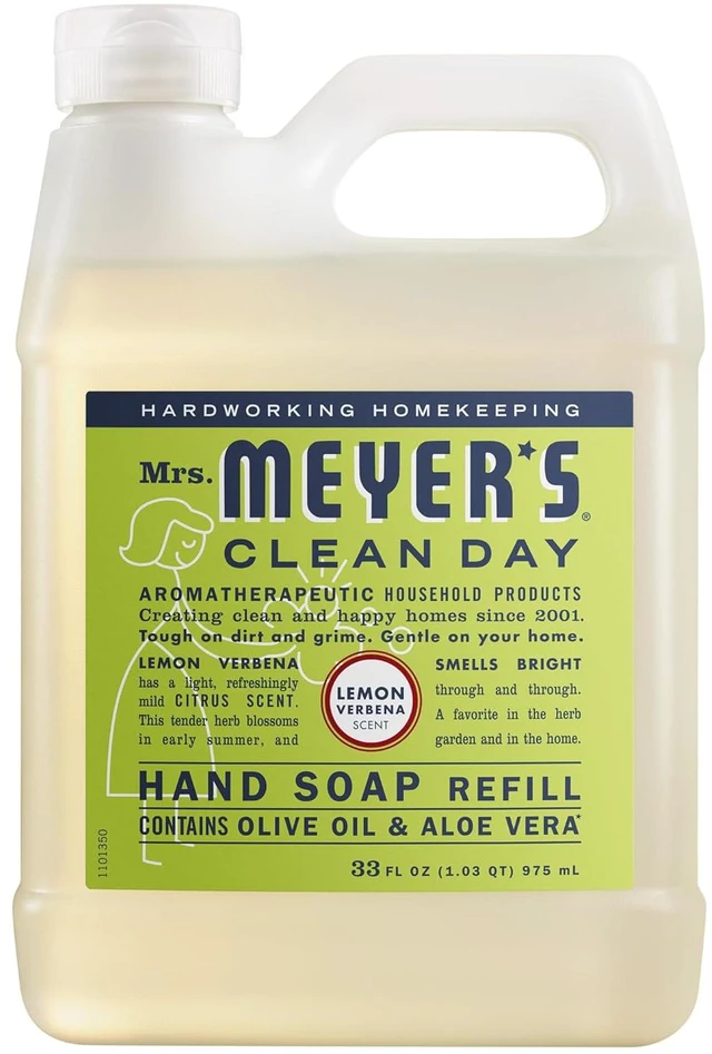 Main image of Mrs. Meyer's Clean Day, Hand Soap Refill, Lemon Verbena Scent, 33 Fl Oz