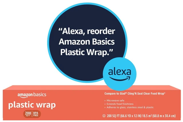 Alt view image 4 of 6 - Amazon Basics Plastic Food Wrap, BPA Free, Microwavable, 200 Sq Ft, Pack of 1