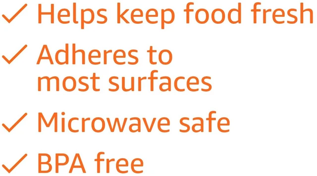 Alt view image 6 of 6 - Amazon Basics Plastic Food Wrap, BPA Free, Microwavable, 200 Sq Ft, Pack of 1