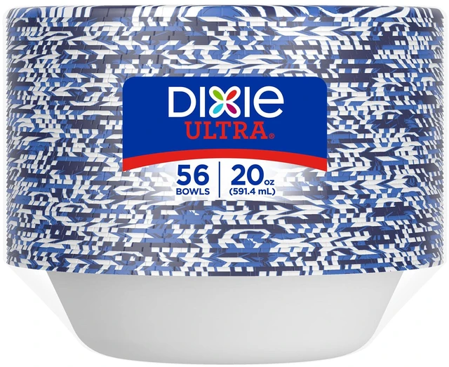 Alt view image 3 of 6 - Dixie Ultra Large Paper Bowls 20 Oz, Disposable Bowls, 56 Count