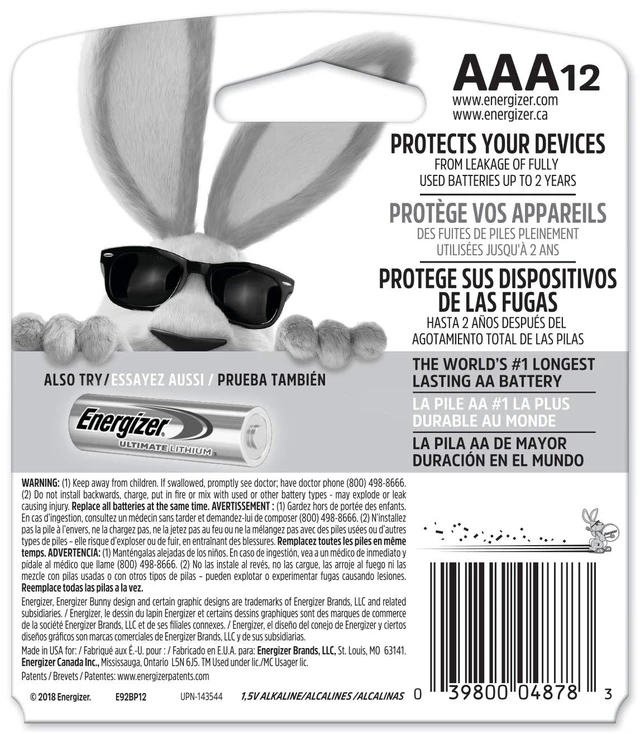 Alt view image 2 of 6 - Energizer MAX AAA Batteries (8 Pack), Triple A Alkaline Batteries