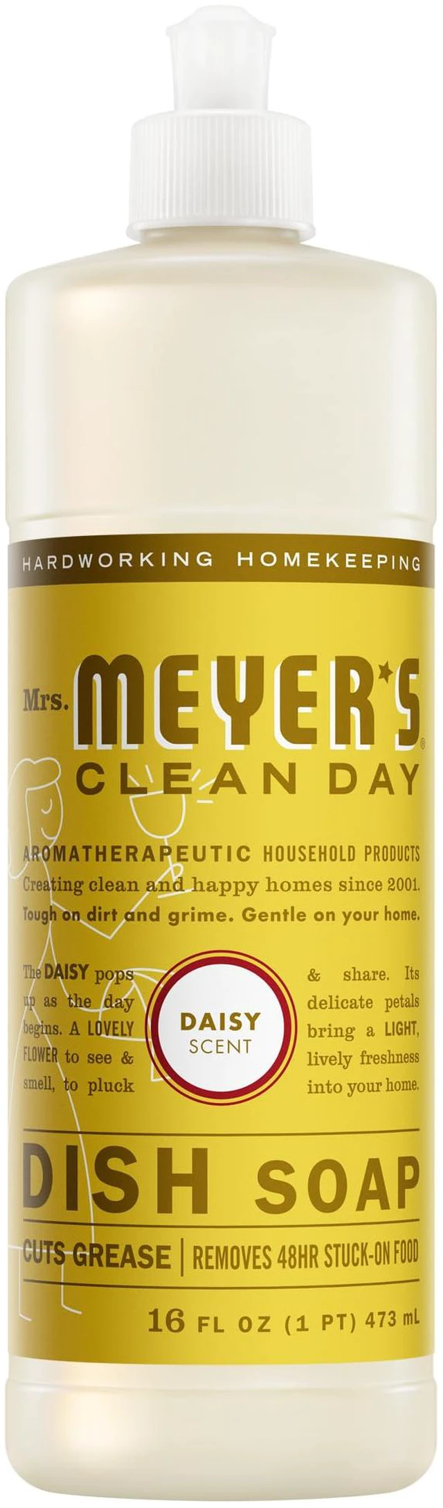 Main image of MRS. MEYER'S CLEAN DAY Liquid Dish Soap, Daisy, 16 fl. oz