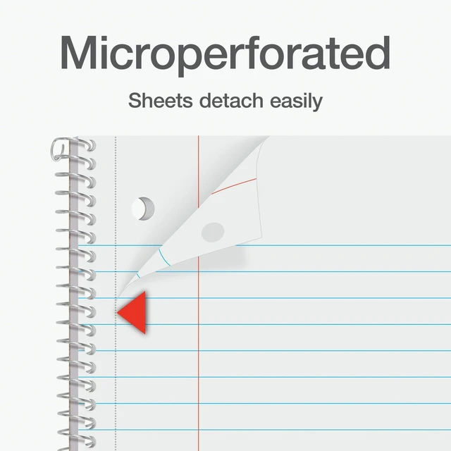 Alt view image 3 of 6 - Oxford Spiral Notebooks, 2 Pack, 1 Subject, Wide Ruled Notebooks for School, 8 x 10.5 Inches, 70 Sheets, Assorted Colors, Back to School Supplies (1002539)