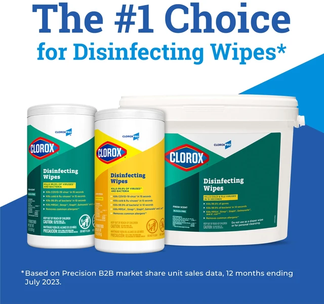 Alt view image 5 of 6 - CloroxPro Clorox Disinfecting Wipes, Fresh Scent, 75 Count (Package May Vary)