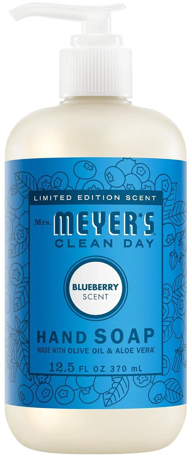 Main image of Mrs. Meyer's Clean Day Hand Soap, Blueberry Scent, 12.5 fl oz Bottle