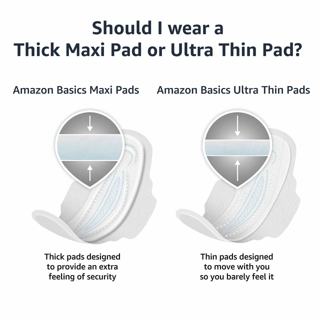 Alt view image 2 of 7 - Amazon Basics Ultra Thin Pads with Flexi-Wings for Periods, Extra Long Length, Super Absorbency, Leak Protection, Unscented, Size 3, 28 Count