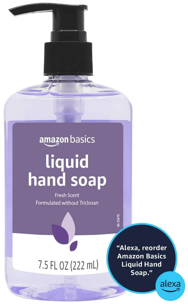Alt view image 4 of 6 - Amazon Basics Original Fresh Liquid Hand Soap with Moisturizers, 7.5Fl Oz (Pack of 6)