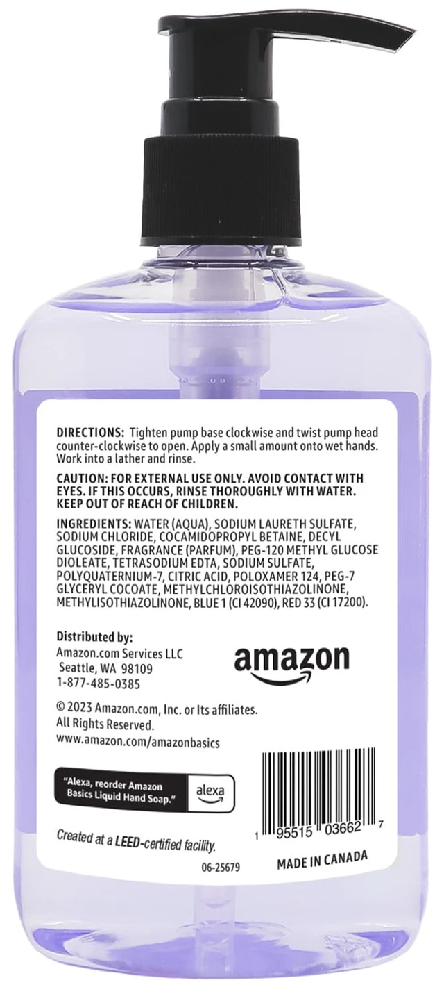 Alt view image 6 of 6 - Amazon Basics Original Fresh Liquid Hand Soap with Moisturizers, 7.5Fl Oz (Pack of 6)