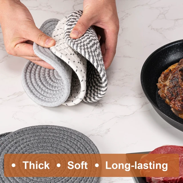 Alt view image 3 of 6 - 7-Inch Trivets for Hot Dishes, Pot Holders, Hot Pads, Coasters