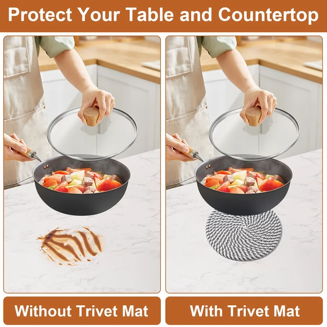 Alt view image 6 of 6 - 7-Inch Trivets for Hot Dishes, Pot Holders, Hot Pads, Coasters